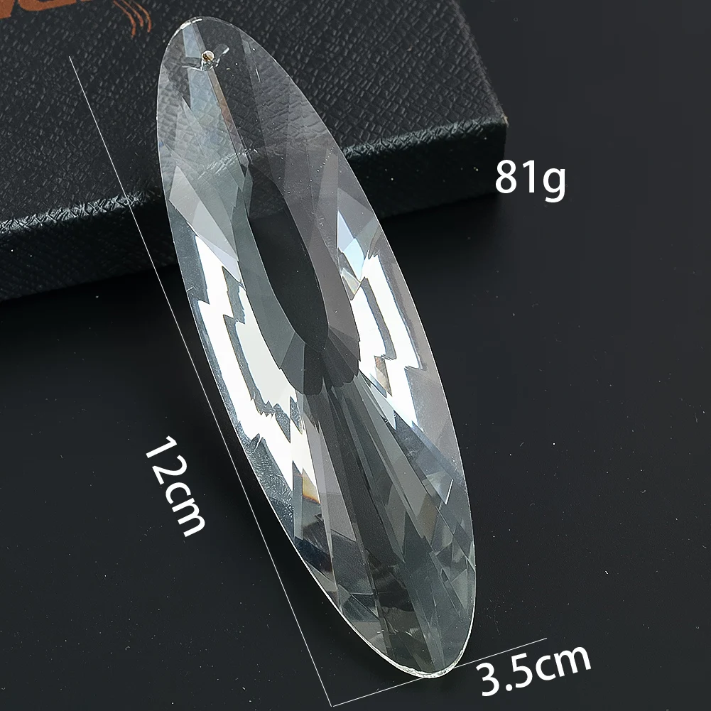 120mm Hanging Crystal Suncatcher Oval Glass Faceted Prisms Rainbow Maker Chandelier Pendant Sparkly Sunshinecatcher Garden Decor
