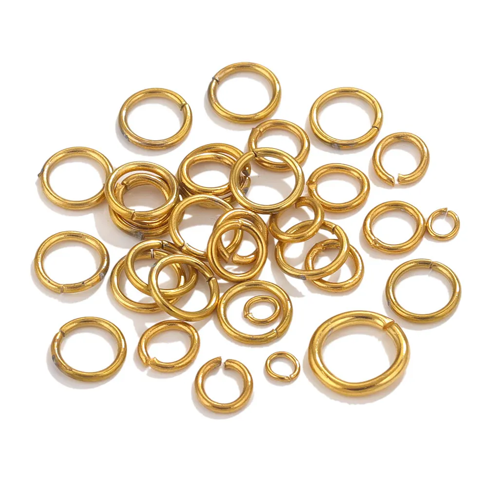 100pcs Gold Plated Stainless Steel Jump Ring Connector for Jewelry Making DIY Necklace Bracelet Connectors Jewelry Supplies