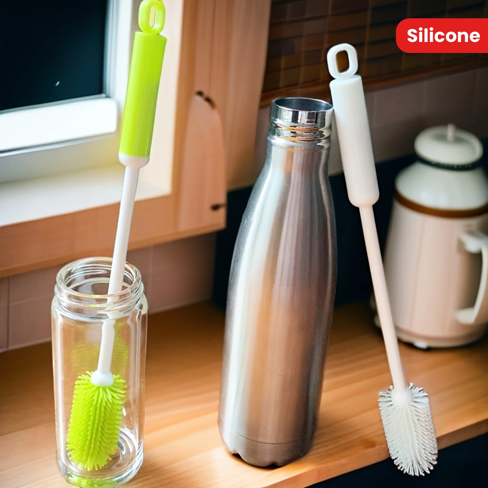 Silicone Long Handle 360 Rotating Multi-Purpose Cleaning Brush