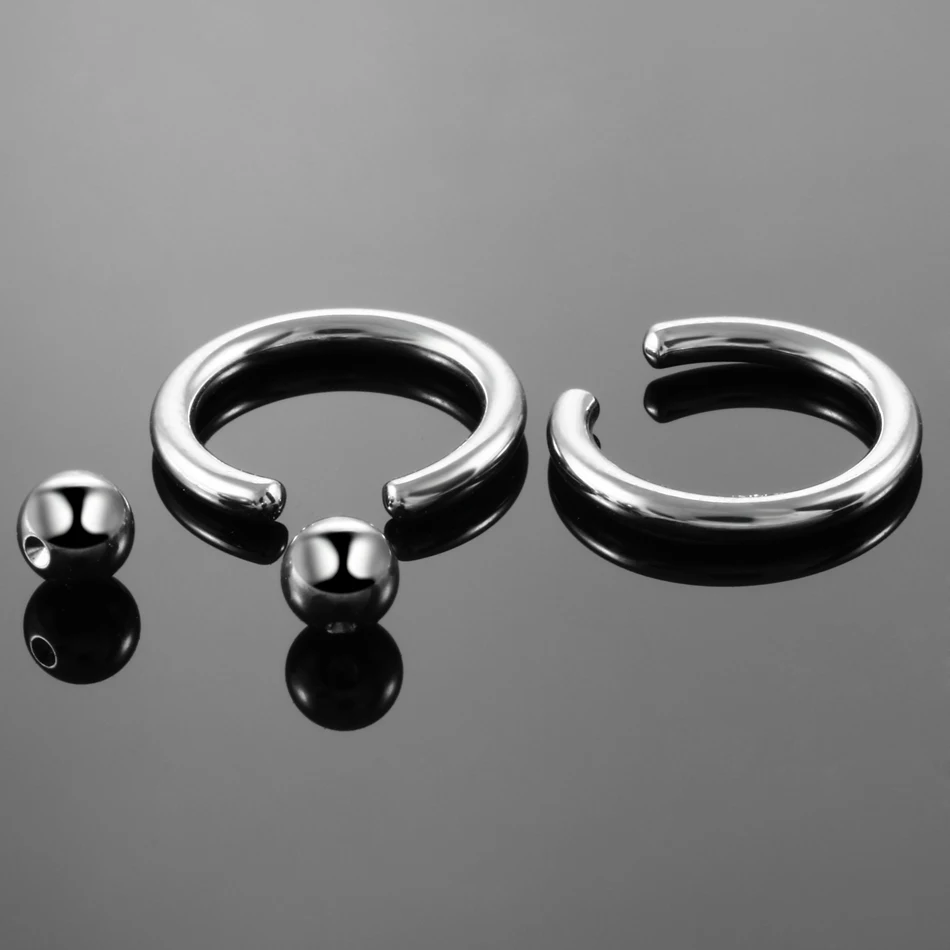 G23 Titanium Captive Piercings Nose Ring 14G 16G 18G 20G Helix