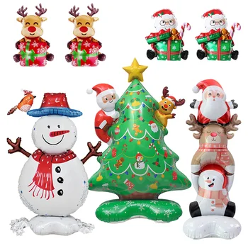 2025 Christmas balloon standing Christmas Tree snowman Santa Claus Balloon 2025 Xmas Christmas party Decoration home supplies