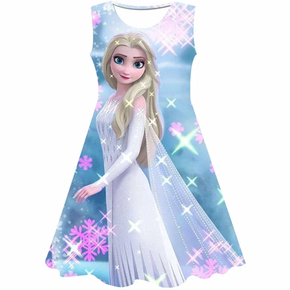 Girls dress Cartoon Summer Frozen 2 Fashion Elsa Princess Baby Girl Evening Party Disney Series Skirt