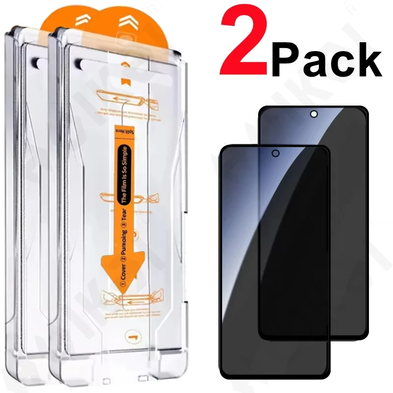 Enhanced Privacy Dust-Free HD Tempered Glass Screen Protector - 2 Pack