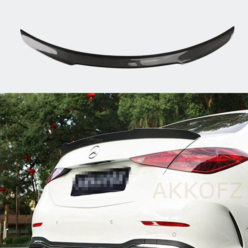 

For Mercedes W206 Sedan C-Class 4DOOR C200 C260 FD Style Carbon Fiber Rear Spoiler Trunk Wing 2021-2023 FRP black Forged Carbon