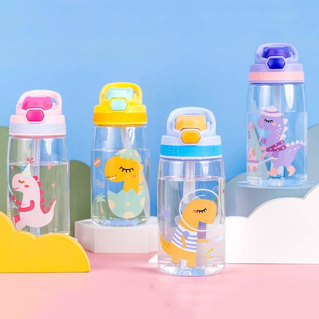 Kids Water Sippy Cup Cartoon Animal Baby Feeding Cups with Straws Leakproof  Water Bottles Outdoor Portable Children's Cups