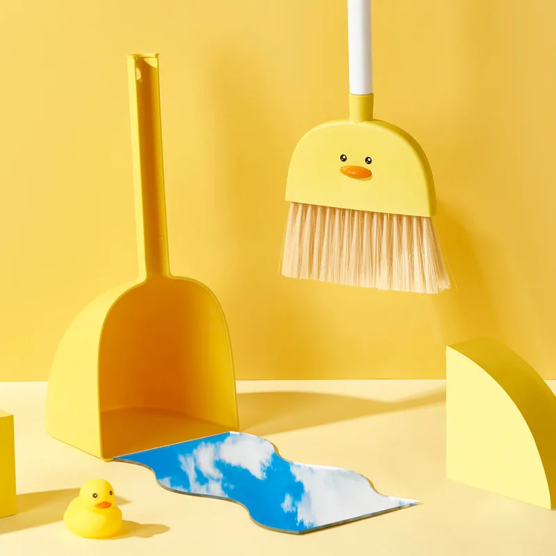 Children's Small Broom Mini Dustpan Set Cleaning Toys Children Pretend Play Toys Mini Broom Dustpan Set