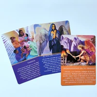 Spanish Version Daily Guidance From Your Angels Oracle 44 Cards Deck 10.4*7.4cm  Fate Divination Tarot Board Playing Game 2