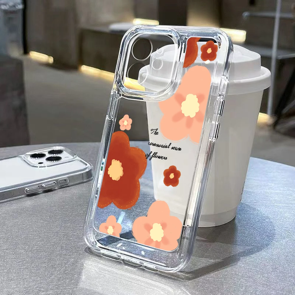 

Floral Transparent Case For Vivo V23 Pro Case Vivo X80 X70 X60 X50 Pro Y95 Y93 Y76s Y75 S15 S12 Pro Y73S Y70s Y55s Y30 Y51 Cover