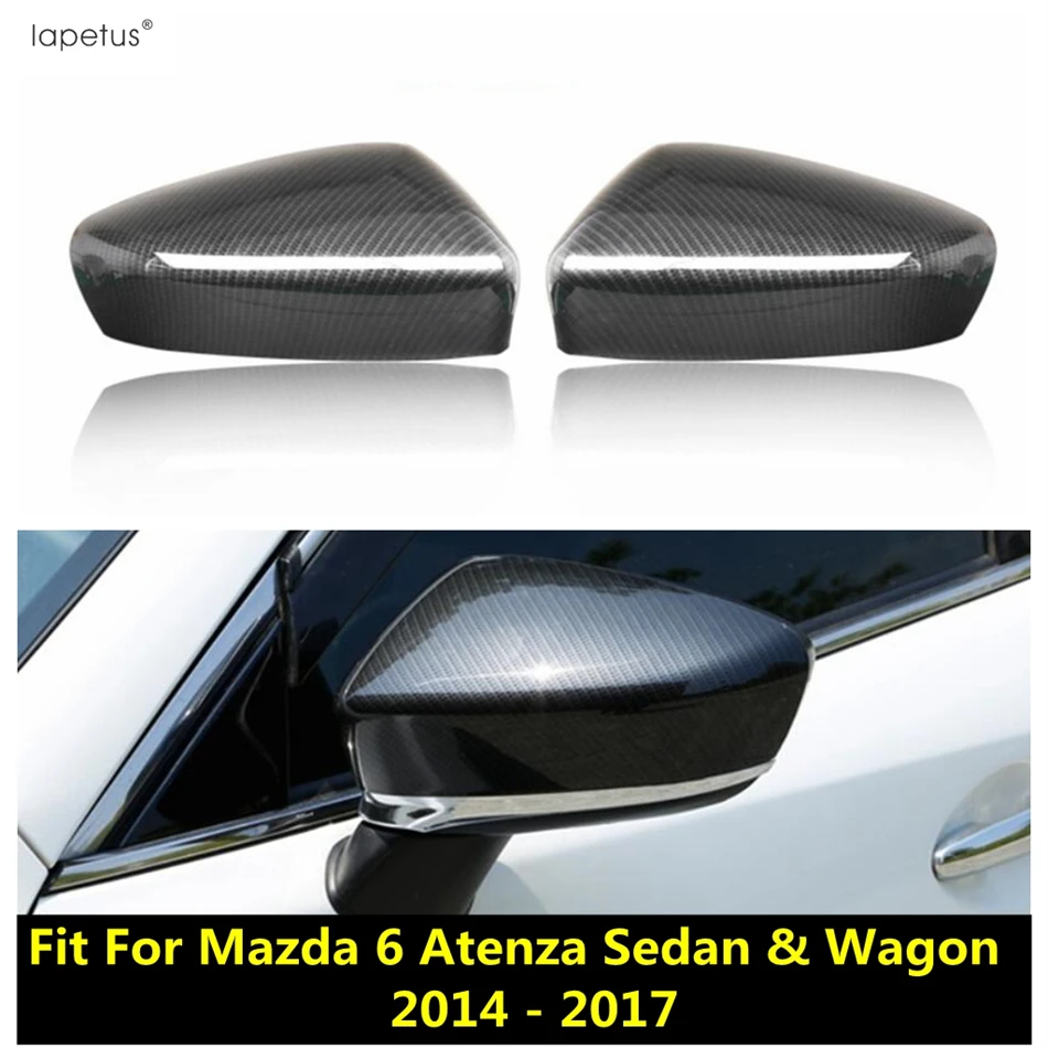 

Door Rearview Mirror Cap Shell Protection Cover Trim For Mazda 6 Sedan / Wagon 2014 - 2017 ABS Carbon Fiber Accessories Exterior