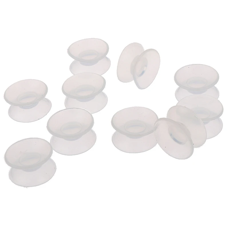 Double Sided Suction Cup Sucker Pad 10Pcs For Glass Plastic Clear Sucker Holder