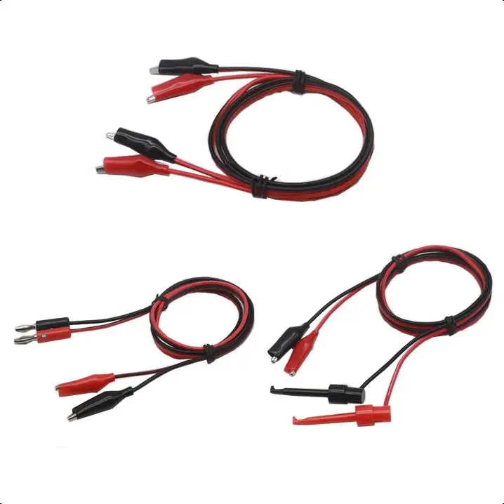 1M Alligator Cilp to Banana Plug Test Cable Lead Connector Dual Tester Probe Crocodile Clip for Multimeter Measure Tool
