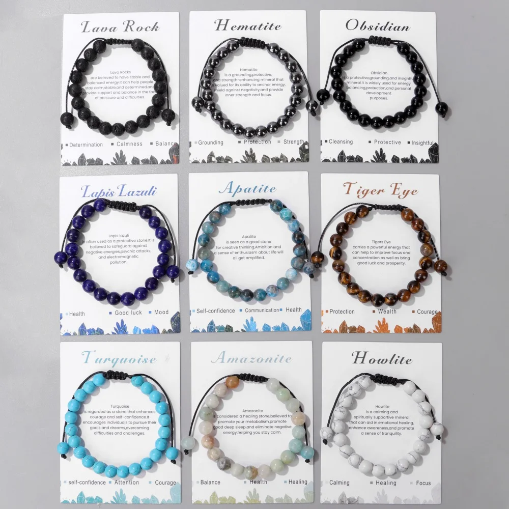 Fashion Energy Stone Hematite Beads Bracelet Men Natural Healing Quartz Bracelets No-Magnetic Health Protection Women Jewelry
