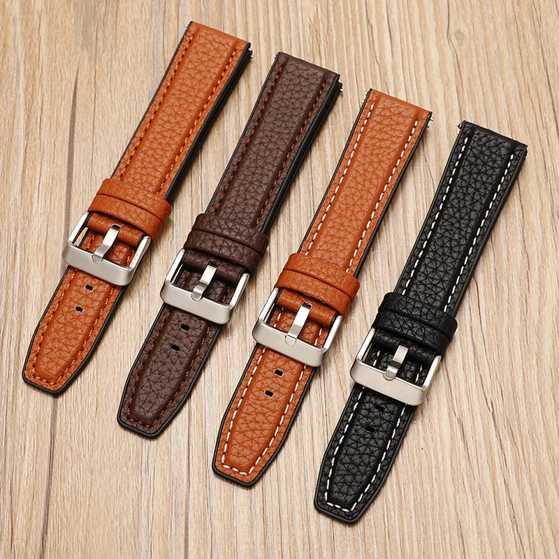 

20mm 22mm 18mm 14-12mm Silicone Leather Watchband for Huawei Watch GT2/GT3 42mm 46mm Strap Sport Bracelet for Huawei Watch 3 pro