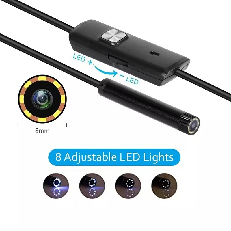 Type-C USB 내시경 카메라 7.0/5.5mm 유연한 케이블 내시경 파이프 USB C 내시경 검사 iOS 안드로이드 폰용 미니 카메라