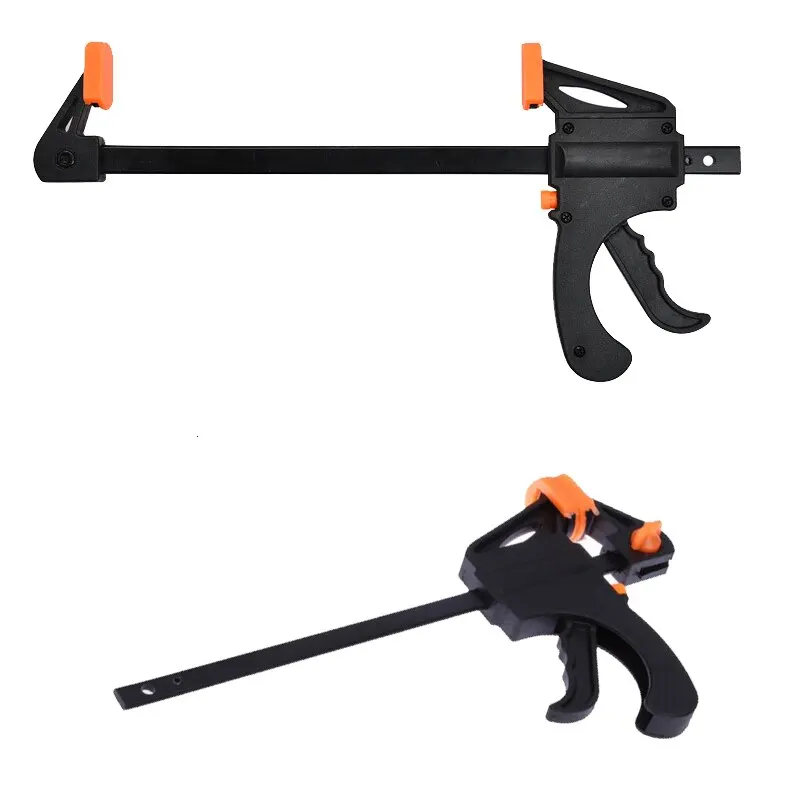 Woodworking Clamp 4' 2 Pcs Set Fixed Type Quick Ratchet Release Speed Extruded Nylon Work Bar Kit Spreader Gadgets DIY Portable