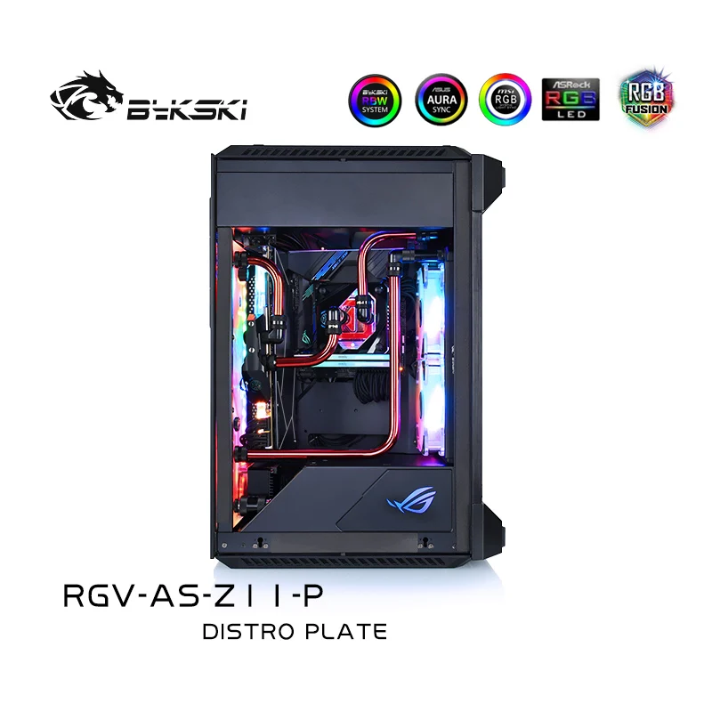 Uso Della Soluzione Del Canale Idrico Della Scheda Acrilica Bykski Per La Custodia/Kit Asus Rog Z11 Per Cpu E Blocco Gpu/Invece Serbatoio