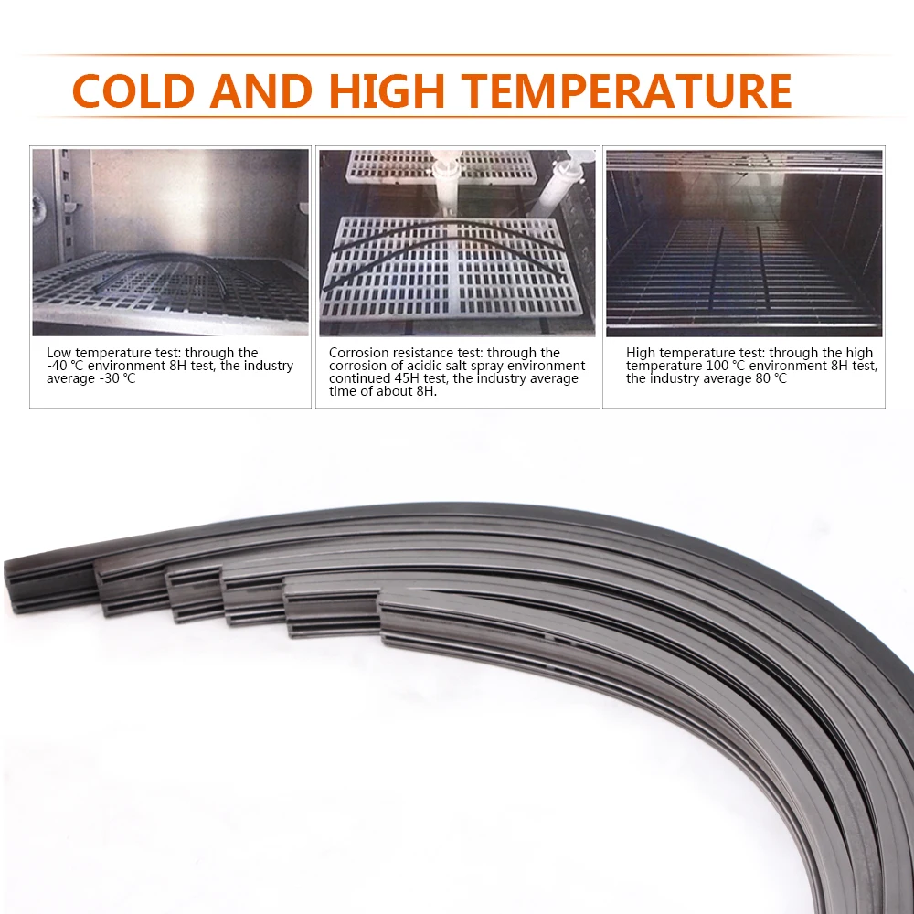 KOSOO 1PCS Car Wiper Blade Insert Natural Rubber Strip 10mm 14