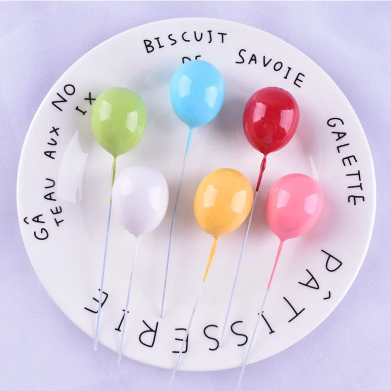 6 stücke Gemischte Cartoon Farben Ballon Kuchen Topper Alles Gute Zum Geburtstag Kinder Favor Baby Dusche Hochzeit Partei Liefert Dekorationen – Detail 2