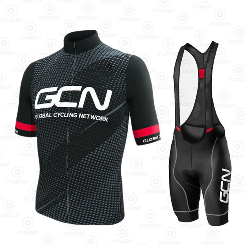 

2023 GCN new Men Cycling Jersey Set Short Sleeve Breathable MTB Maillot Ciclismo Cycling Suit Summer Bib Pants Bike Clothing