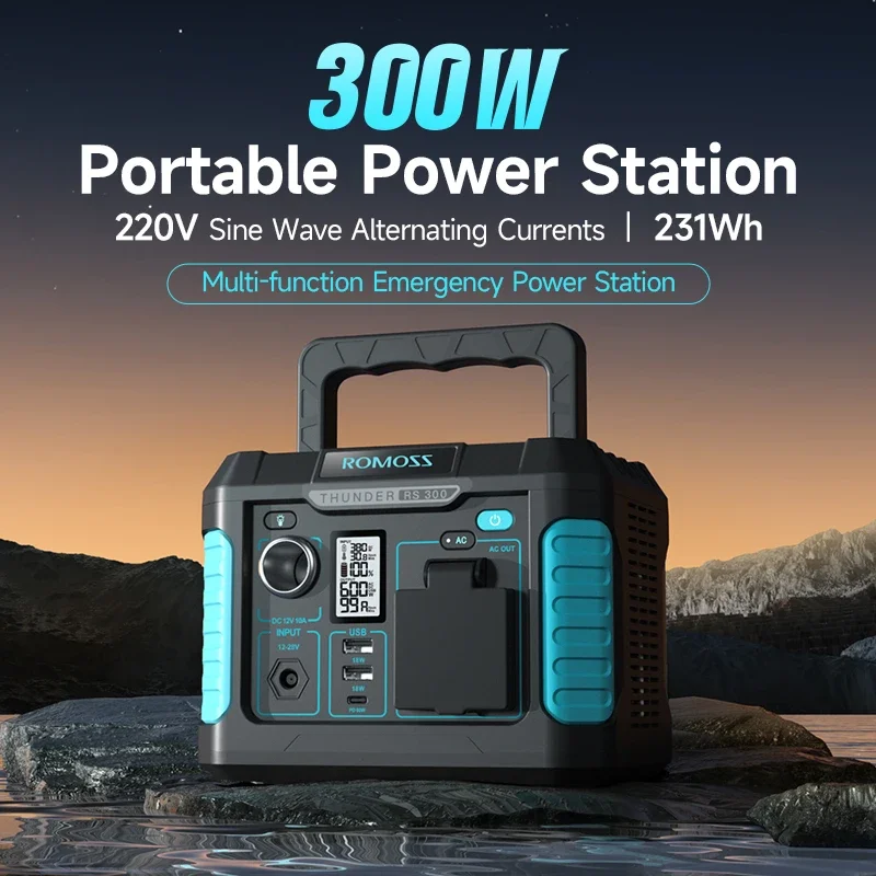 ROMOSS THUNDER RS300 ポータブル電源　300W Amazon.co.jp: ROMOSSポータブル電源 大容量 ポータブル