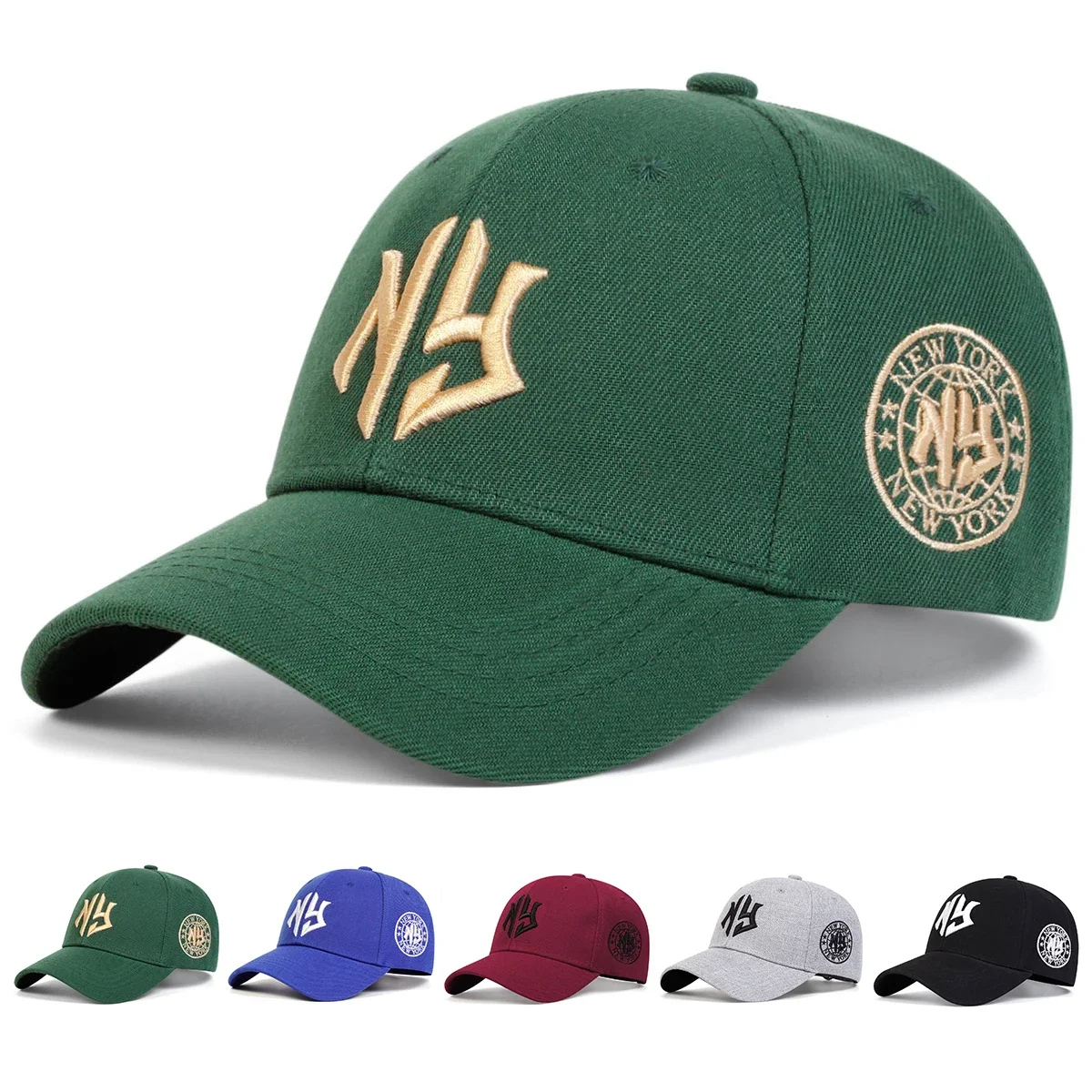 Unisex NG Baseballkappen mit Buchstabenstickerei, Frühling, Herbst, Outdoor, verstellbare Freizeithüte, Sonnenschutzhut, Sport-Golfkappe