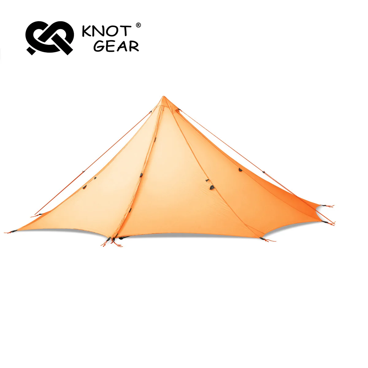 Knot Hufu1 Outdoor Camping Pyramind Tent Lightweight 20D Double Silicone Hiking Traveling Backpack 1P-2P Octagonal Tent