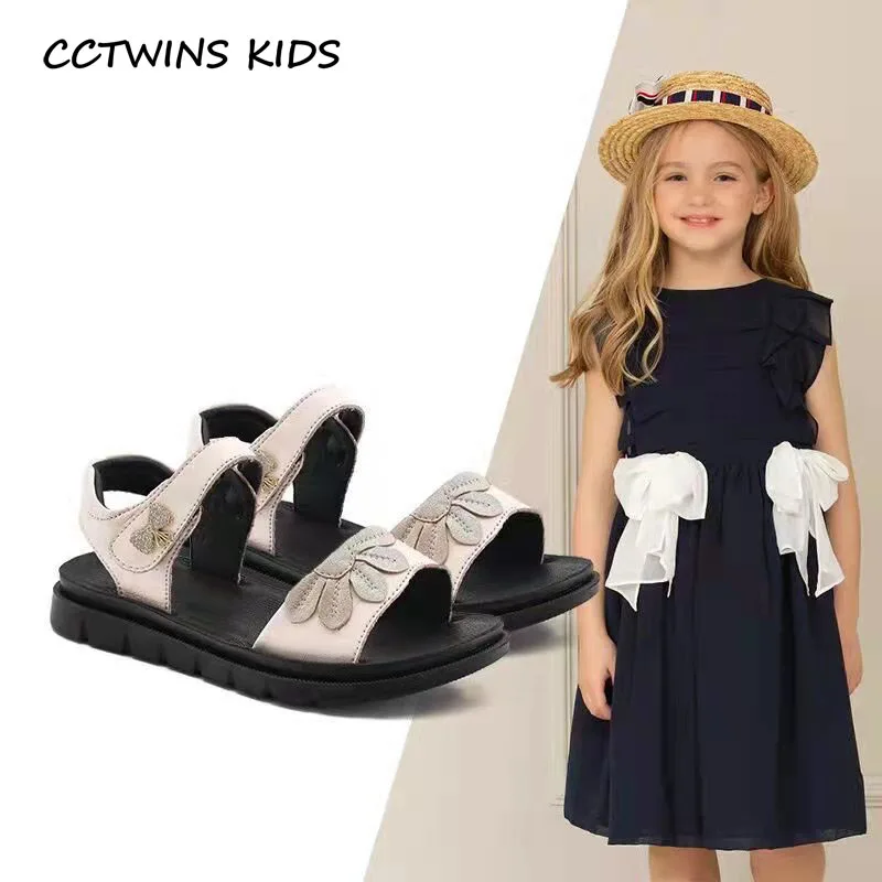 여아용 공주 샌들, 여름 어린이 패션 브랜드, 파티 원피스 신발, 진짜 가죽, 유아 어린이 플랫, 통기성 부드러운 밑창 