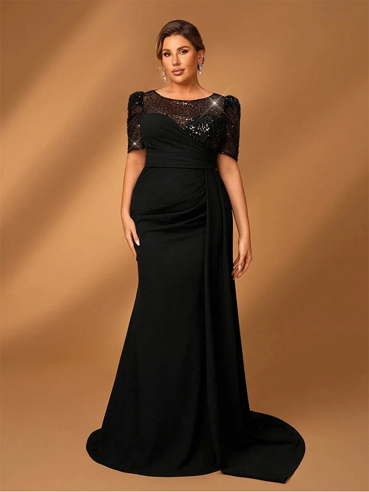 Bruiloft Chique Zwarte Jurk Off Shoulder Jurk Met Roos Zwart