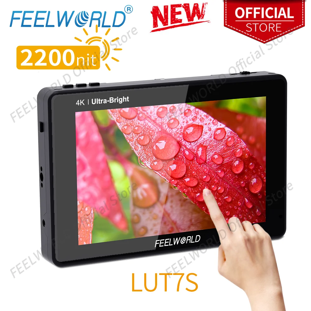 

FEELWORLD-DSLR Camera Field Monitor with Waveform VectorScope Histogram, LUT7S, 3G-SDI, 4KHDMI, 2200nits, 3D LUT Touch Screen
