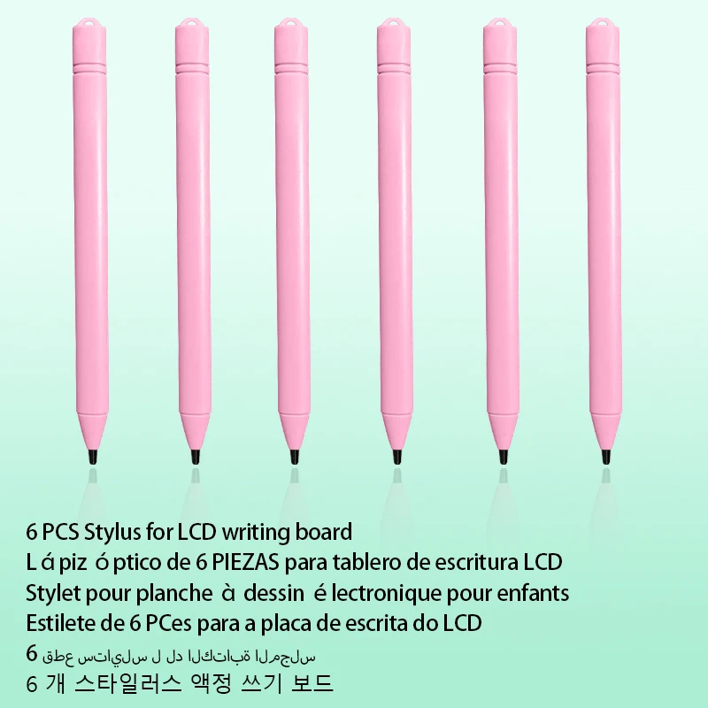 6 Stück/Set Stylus, Zeichenstifte für Kunststoff-LCD-Panel, Schreibstifte für LCD-Zeichenbrett, Kunststoff-Stylus für LCD-Schreibtafel – Detail 6