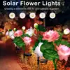 Solar Lotus Flowers Lights Heads IP65 Waterproof Garden Decor Outdoor Landscape Lamp for Yard Garden Pathway Porch Lawn Backyard 1
