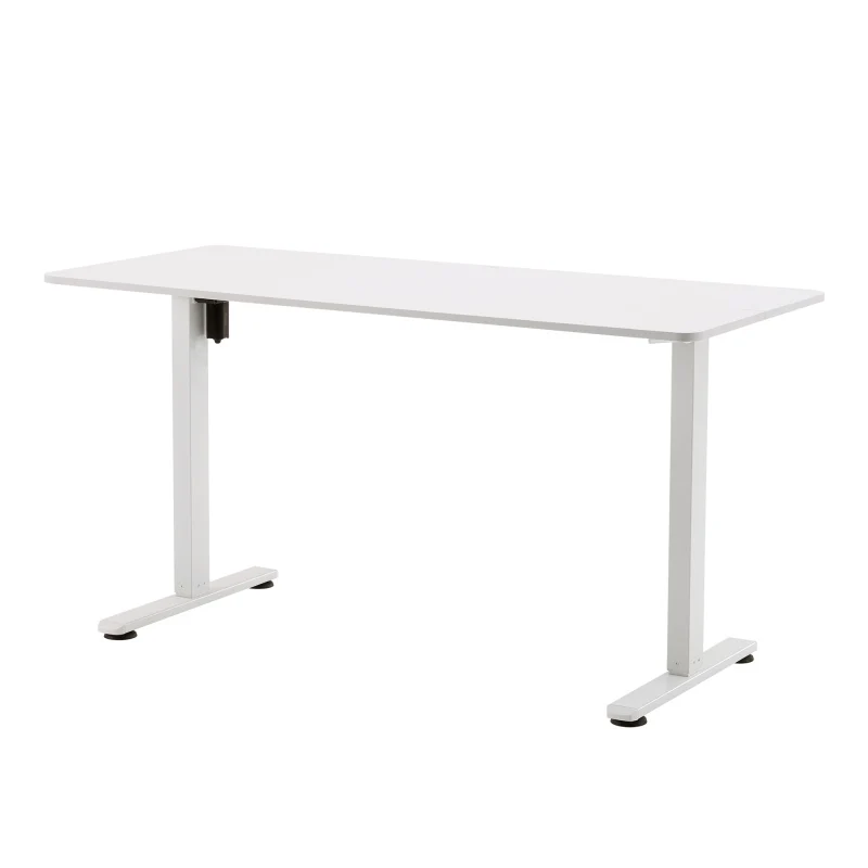 電動昇降式スタンディングデスク 幅140cm リモコン操作 リモートワーク/在宅勤務/通勤用 高さ調整可能 オフィス/パソコンデスク おしゃれ