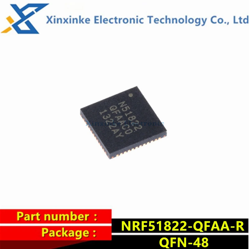

5PCS NRF51822-QFAA-R QFN-48 Bluetooth 4.0 Low Energy RF Wireless Chip