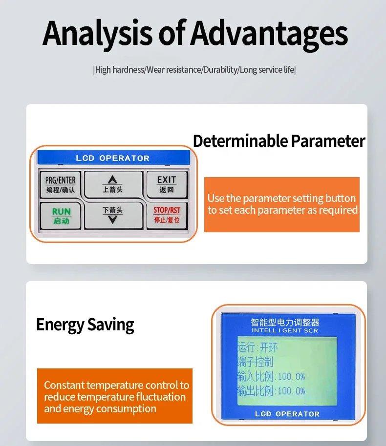 SCR 전원 조정기 전압 컨트롤러, RS-485 통신, 3 상, 100KW 160KW, 260-440VAC
