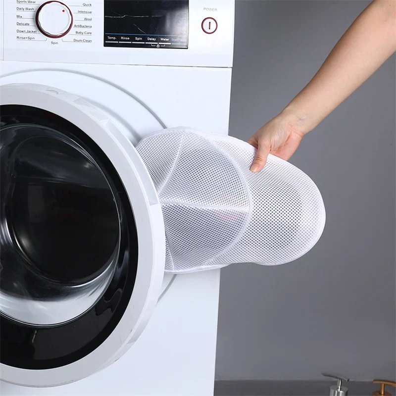 laundry bag clothes washing bag baseball cap washing bag 1/2pcs Hat Wash Protector Baseball Cap Cleaner Laundry Bag Wash Hat Bag Washing Machine Mesh Household Cleaning Supplies