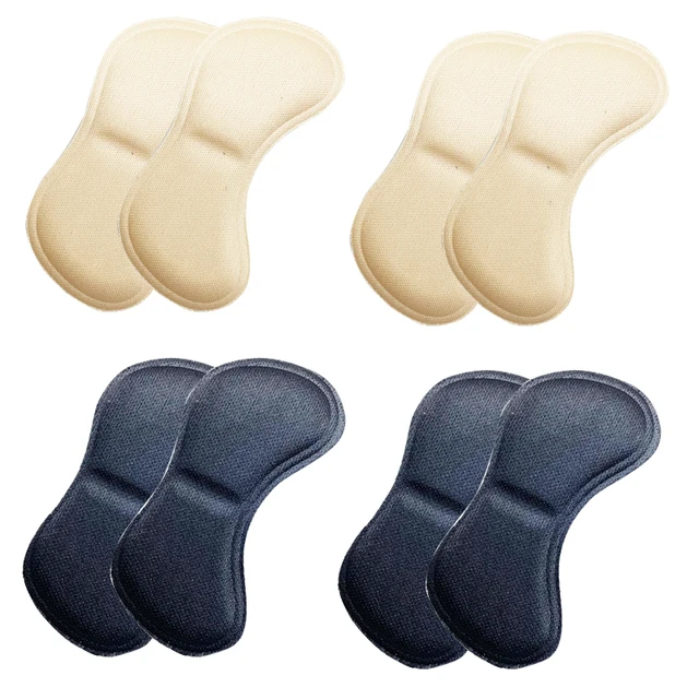 4 Pairs Heel Insoles Pads Patch Pain Relief Anti-wear Cushion Feet Care Heel Protector Adhesive Back Sticker Shoes Insert Insole 2black 2beige