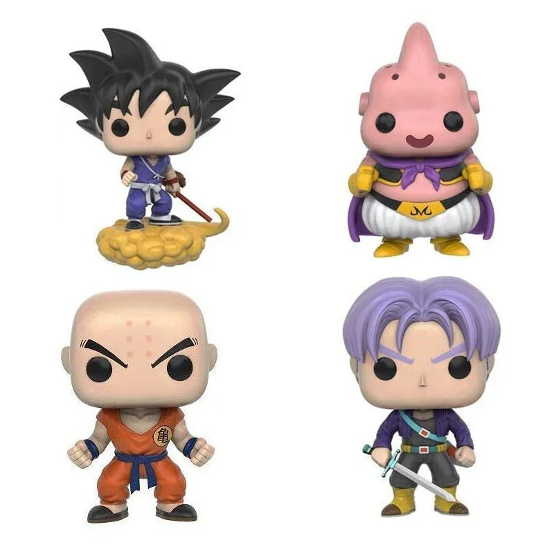 Funko Pop Anime Dragon Balls Z Trunks #107 Goku #109 Krillin #110 Majin Buu #111 Action Figure Toys Collection Bambole Regali