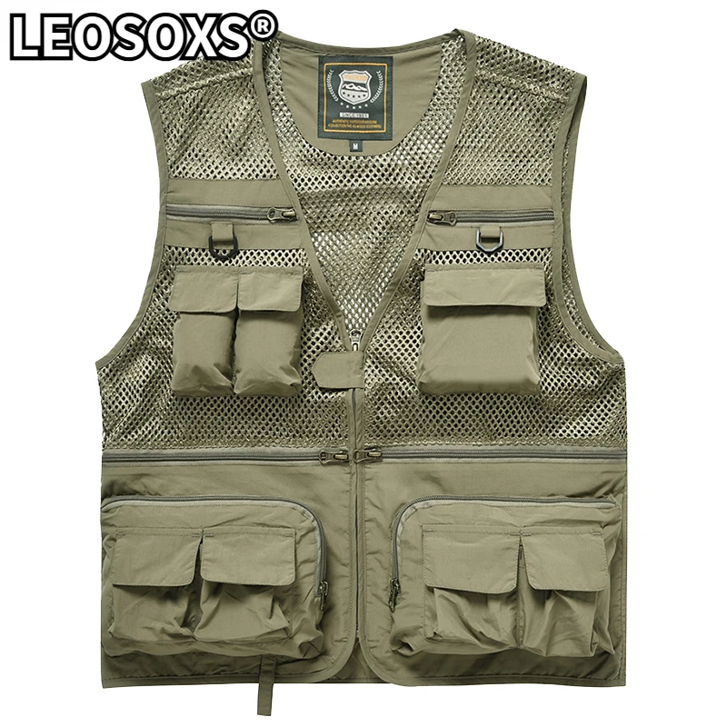 16 Pockets 6XL Outdoor Leisure Fishing Vest Photographer Vest Tactical Hunting Bird Watching Riding Camping Climbing Cargo Vest 12x40 monocular bak4 prism night vision monocular telescope for wildlife bird watching camping hiking concert