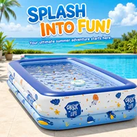 Piscine gonflable familiale de grande taille pour adultes, idéale pour la cour, le jardin et les fêtes en plein air (1 pièce) 3