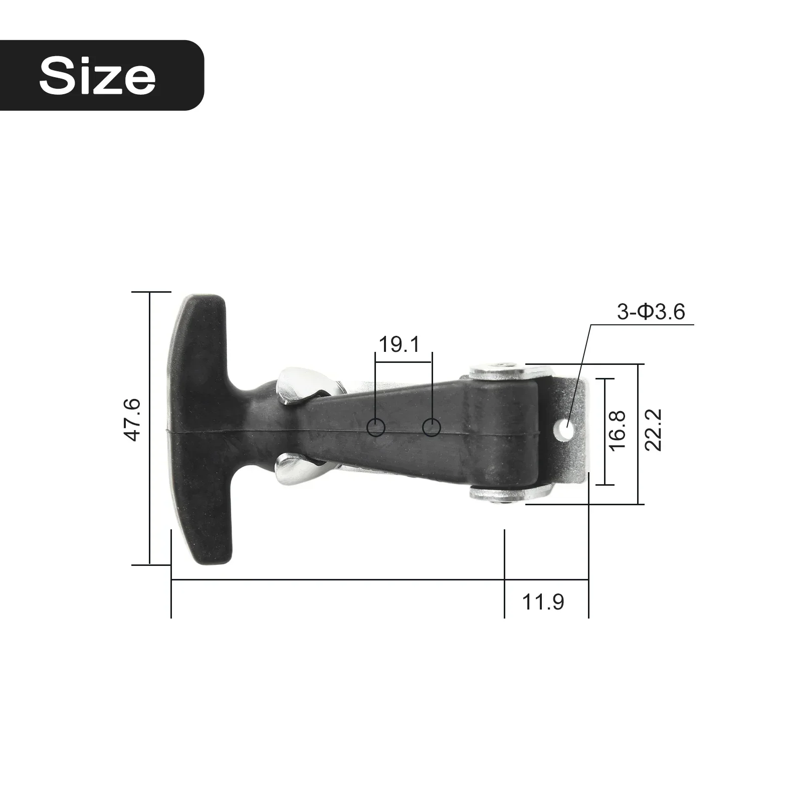 Furniture Hardware Toggle Latches Decorative Latches 1 Pcs T Handle Draw Latches Elastic Stainless Steel Rubber Hood Catch 4.7 Inch Flexible T Handle Hasp Home Improvement Building