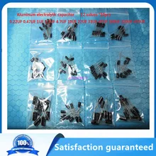 

0.22UF~470UF 12 values *10pcs =120pcs Aluminum electrolytic capacitor 0.47 1 2.2 4.7 10 22 33 47 100 220 assortment kit set pack