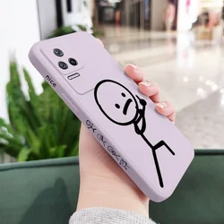 Line Man Liquid Silica Phone Case - Sleek and Durable Cover for Poco M3 (Light Purple 2)
