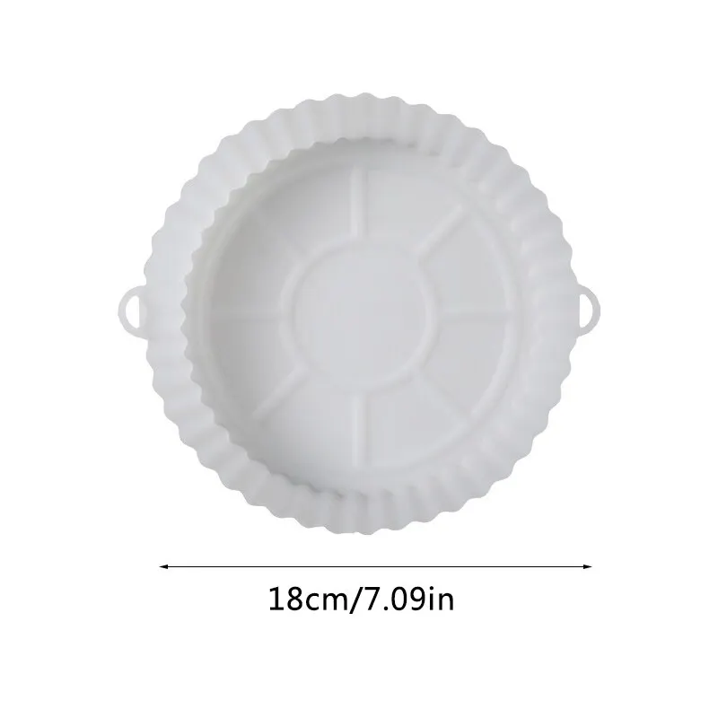 Air fryer liners 2 PCs Reusable Air Fryer Silicone Tray For Easy Cleaning Suitable For Round Pizza Grill Pan Mats Baking Accessories