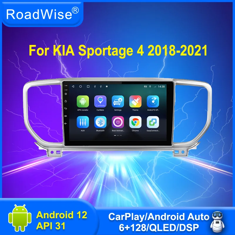 

8+256 Android 12 Car Radio For Kia Sportage 4 QL KX5 2018 2019 2020 2021 Multimedia Carplay 4G Wifi GPS DSP DVD 2 Din Autoradio