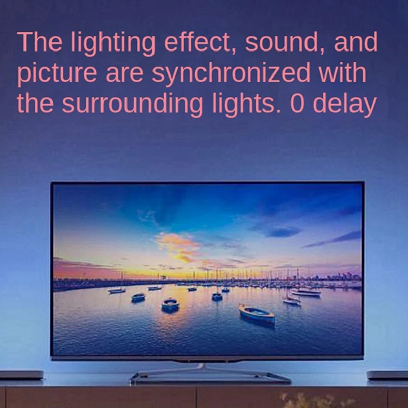 

Smart Ambient TV Led Backlight -Compatible 2.0 Device Sync Box RGB Light Strip Kit For TV Video PS4/ Durable