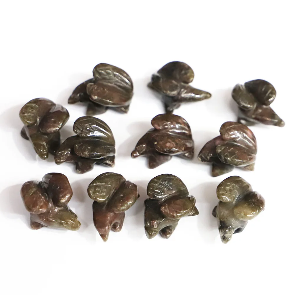 Fashion Natural Stone Eagle Statue Gemstone Ornament Animals  Carving Healing Reiki Charms Decoration Home Decor Wholesale 6Pcs