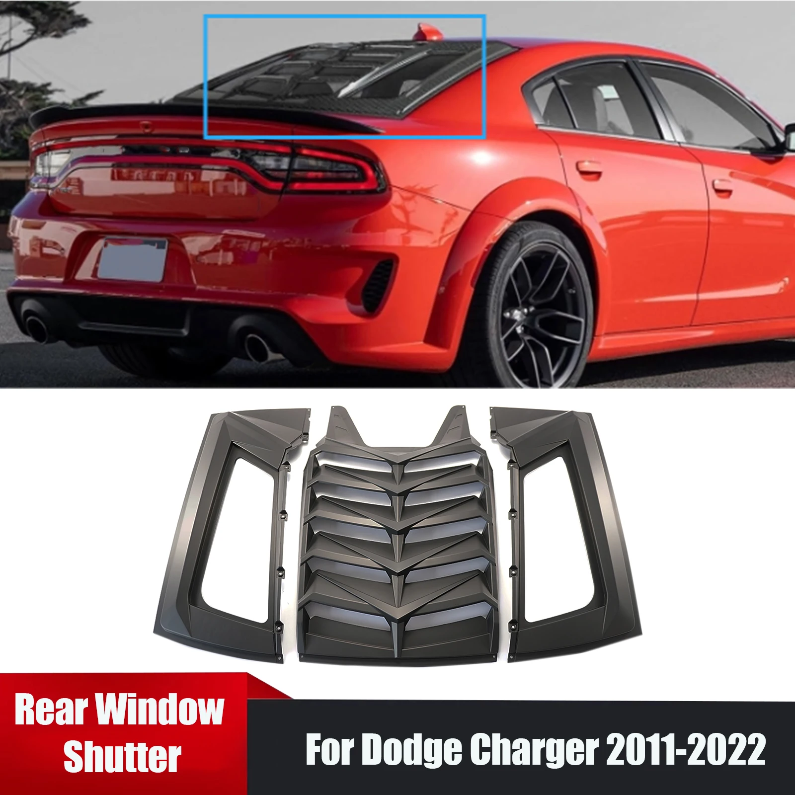 

Затвор заднего стекла для Dodge Charger 2011-2022, солнцезащитный козырек Заднего ветрового стекла, ABS, автомобильные аксессуары, спойлер, диффузор, сплиттер