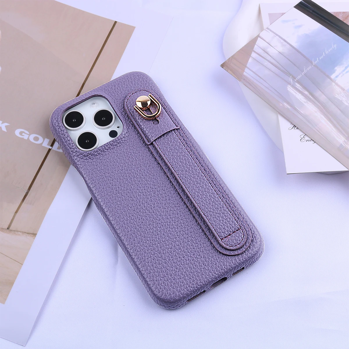 Luxury PU Leather Wrist Strap Phone Case - Multi-Functional, Fashionable, Anti-Fall Cover