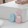 50Pcs Portable Disposable Cleaning Soap Paper New Cartoon Bear Travel Cute Soap Sheets Jabon  Savon Soap Tablets 3