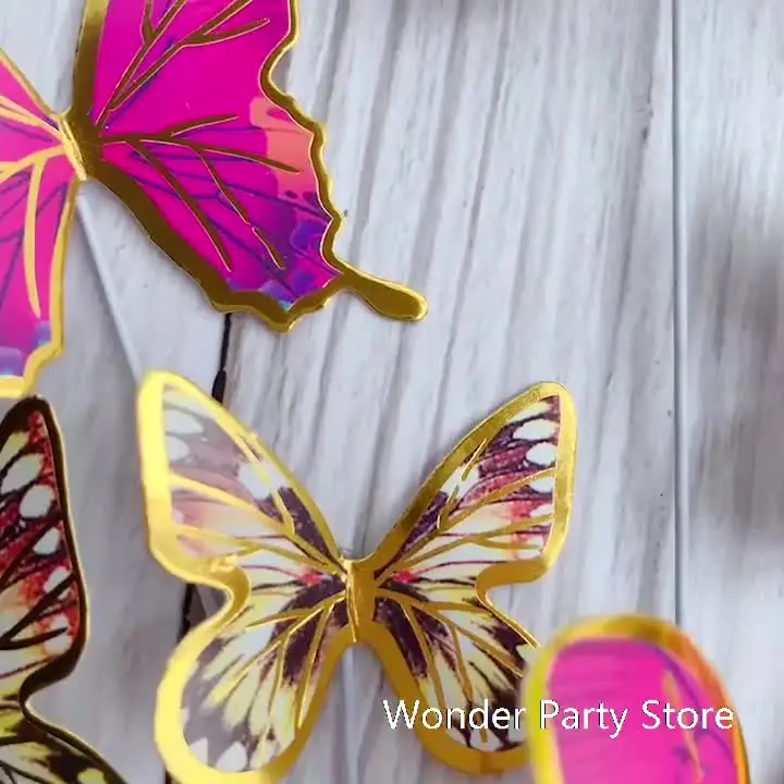 Catelves Taartdecoratie: 72 Stuks Eetbare Vlinders voor Taart, Muffins en Cupcakes - Kleurrijke Eetpapier Decoratie